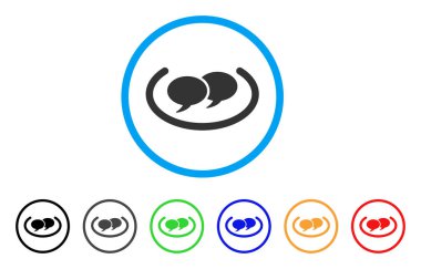 Sosyal ağlar yuvarlak simge