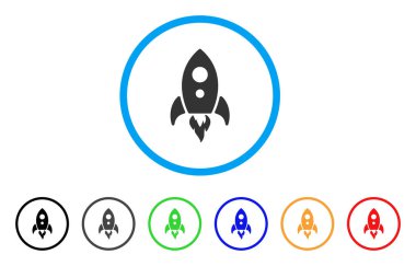 Başlangıç roket yuvarlak simge