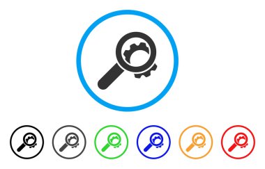 Görünüm yapılandırma dişli yuvarlak simgesi