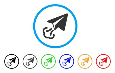 Kağıt Uçak başlangıç yuvarlak simgesi