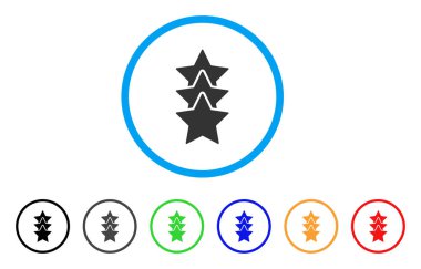 Derecelendirme yuvarlak simge yıldız