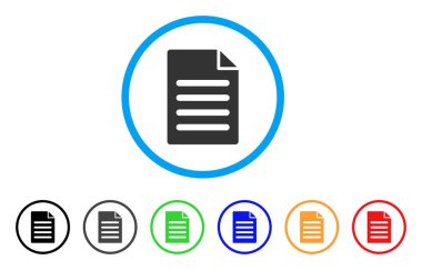 Metin sayfa simgesi yuvarlak