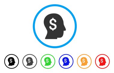 İşadamı yuvarlak simge