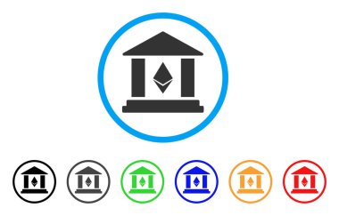 Ethereum Banka Binası simgesi yuvarlak