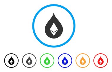 Ethereum damla simgesi yuvarlak