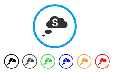 Zenginlik rüya bulutlar yuvarlak simge