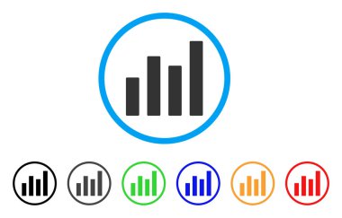 Yuvarlak çubuk grafik simgesi