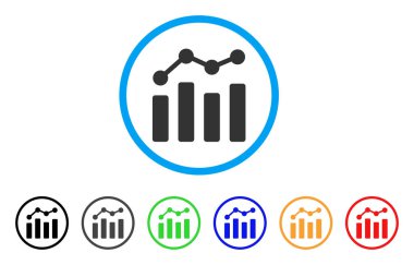 Grafikler yuvarlak simge