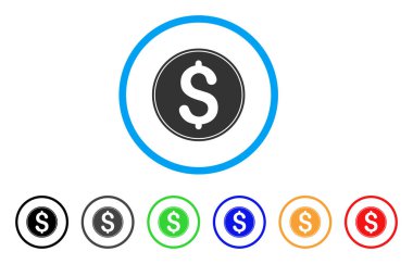 Doları para yuvarlak simge