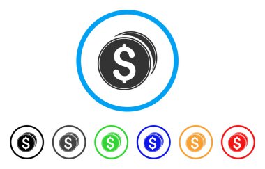 Doları yuvarlak simge paralar