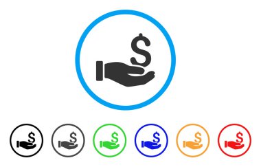 Kazanç el yuvarlak simgesi