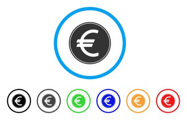 Euro para yuvarlak simge