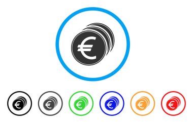 Euro yuvarlak simge paralar