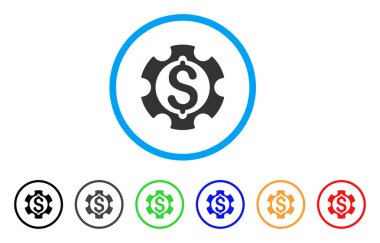 Finansal kalkınma yuvarlak simge