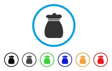 Kar çanta yuvarlak simge