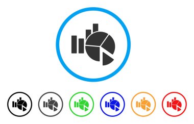 İstatistik yuvarlak simge