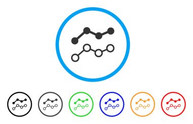 Eğilimleri yuvarlak simge