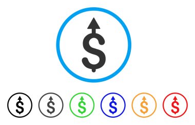 İş büyüme yuvarlak simge