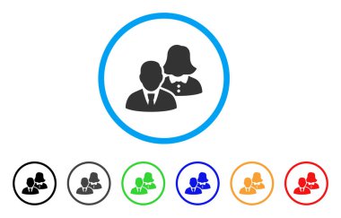 İnsanlar simgesi yuvarlak