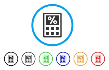 Vergi hesap makinesi yuvarlak simge