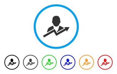 Kullanıcı eğilim yuvarlak simge