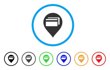 ATM Terminal işaretçi simgesi yuvarlak