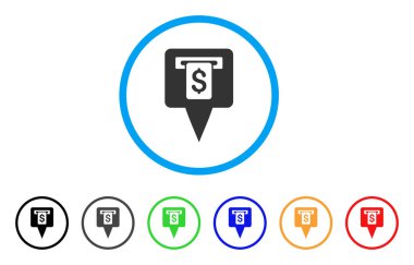 Para harita işaretçi yuvarlak simgesi