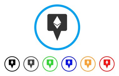 Ethereum harita işaretçi simgesi yuvarlak