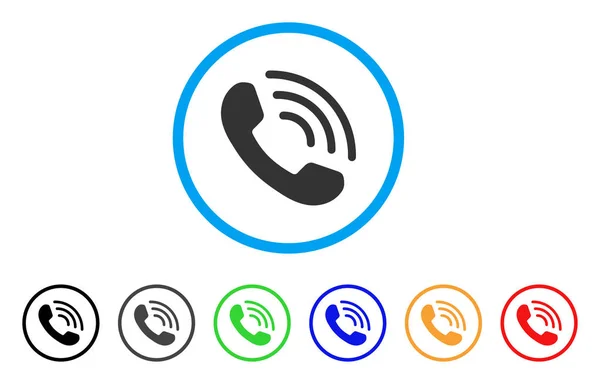 Icono redondeado anillo de teléfono — Vector de stock
