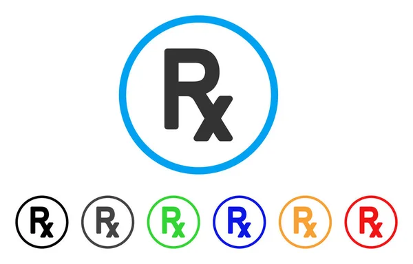 RX Symbol ikonę zaokrąglone — Wektor stockowy