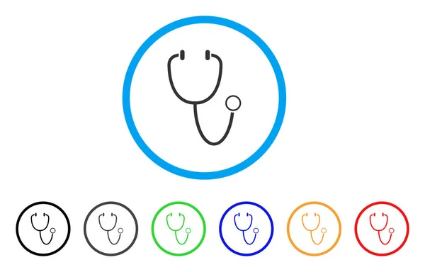 Stethoscope Rounded Icon — Stock Vector