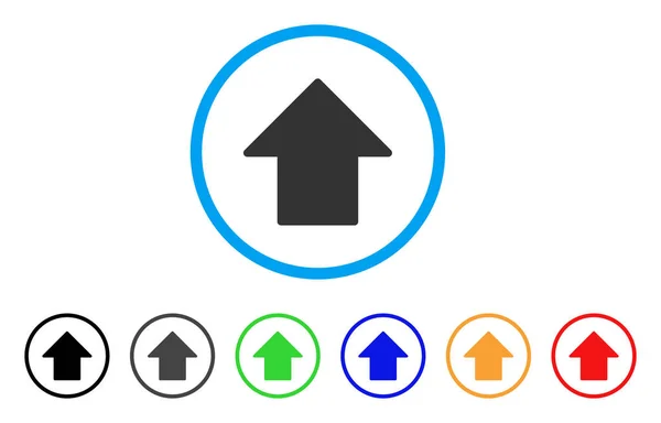 Pijl-omhoog of afgeronde pictogram — Stockvector