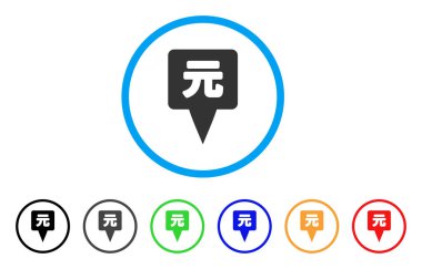 Yuan işaretçi yuvarlak simge göster