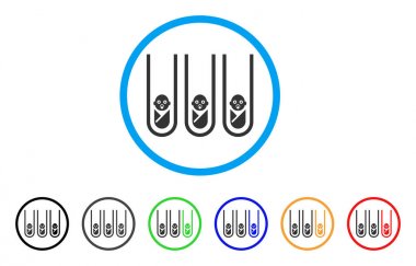 Test tüpleri yuvarlak simge klonlama bebek