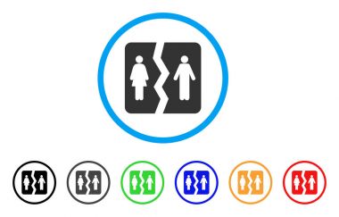 Boşanma yuvarlak simge