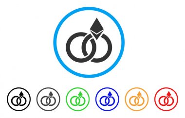 Ethereum alyans yuvarlak simge