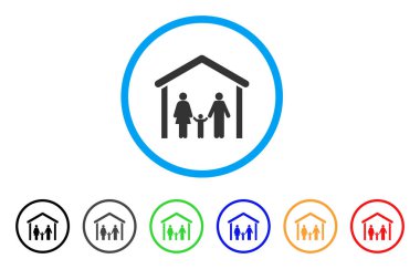 Aile kabin yuvarlak simge