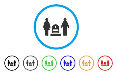 Aile mezarlığı simgesi yuvarlak