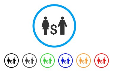 Aile Doları yuvarlak simge