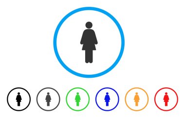 Kadın yuvarlak simge