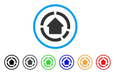 Evi diyagramı yuvarlak simge