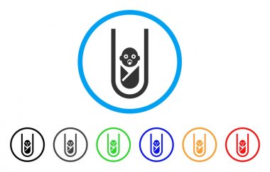 Vitro bebek simge yuvarlak