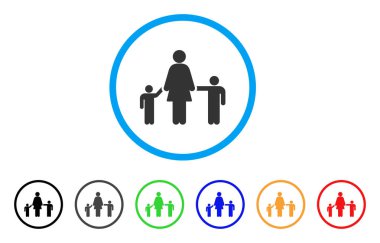 Anne Çocuk simgesi yuvarlak