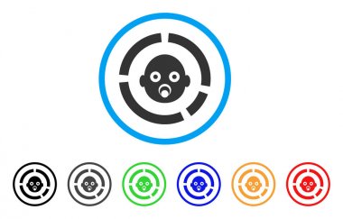 Yeni doğan diyagramı yuvarlak simge