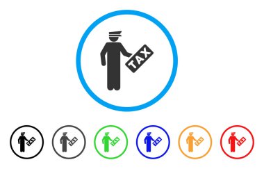 Vergi memuru simgesi yuvarlak