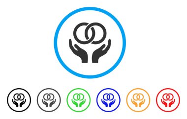 Alyans el yuvarlak simge bakım