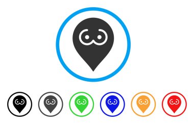 Genelev göğüsleri işaret yuvarlak simge