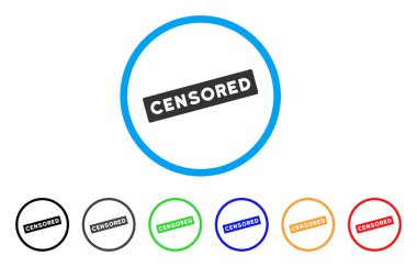 Sansürlü başlık yuvarlak simge