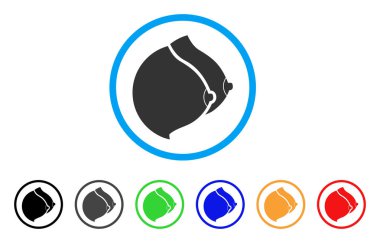 Kadın göğüsleri yuvarlak simge