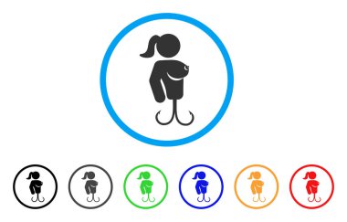 Fahişe kadın simgesi yuvarlak